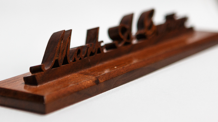Hand-crafter Wooden Name Plate