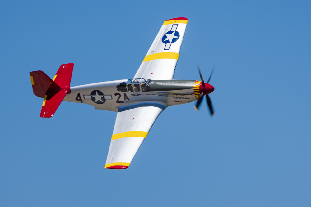 Props at Tinker Airshow - Red Tail P-51C Mustang