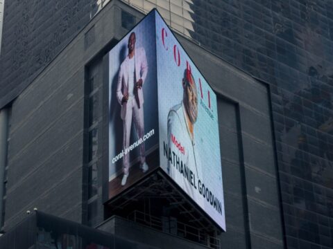 Billboard in Times Square - Nate and I make it!